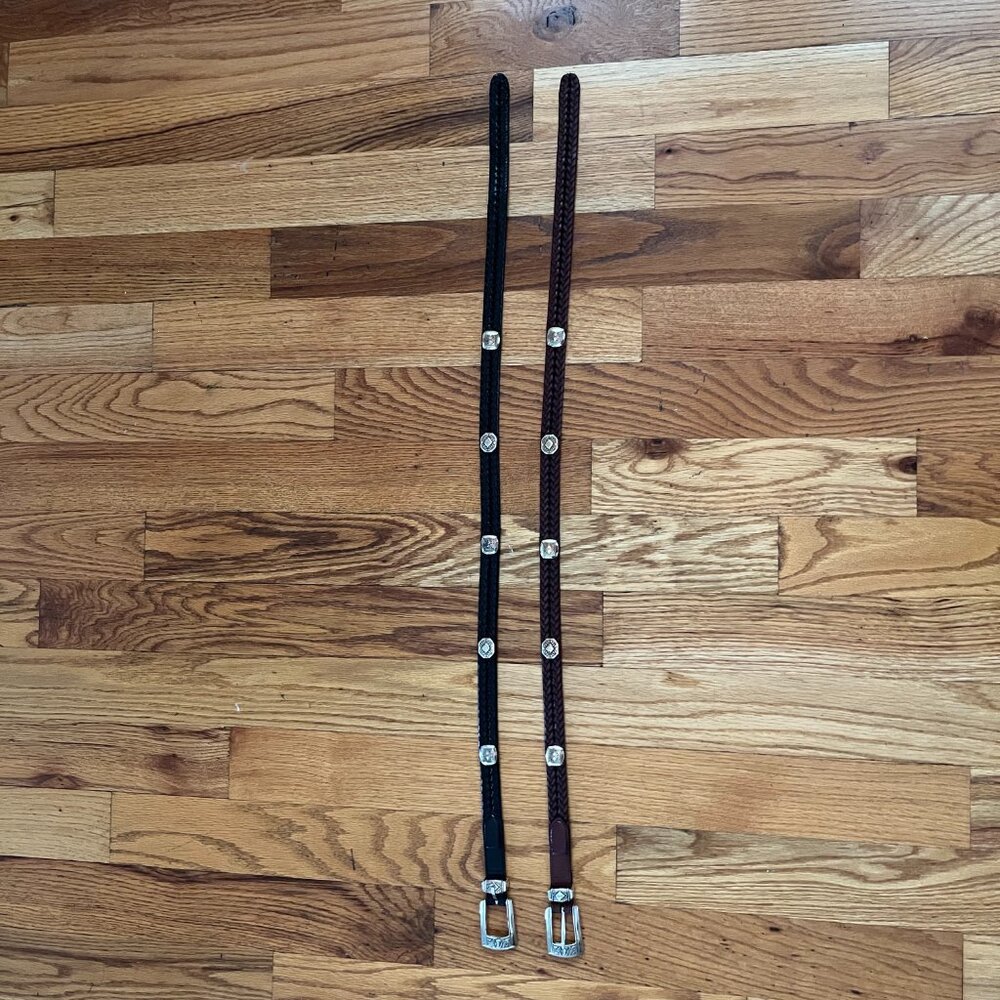 Brighton Belts - Braided Leather - Black & Brown - Picture 4 of 5